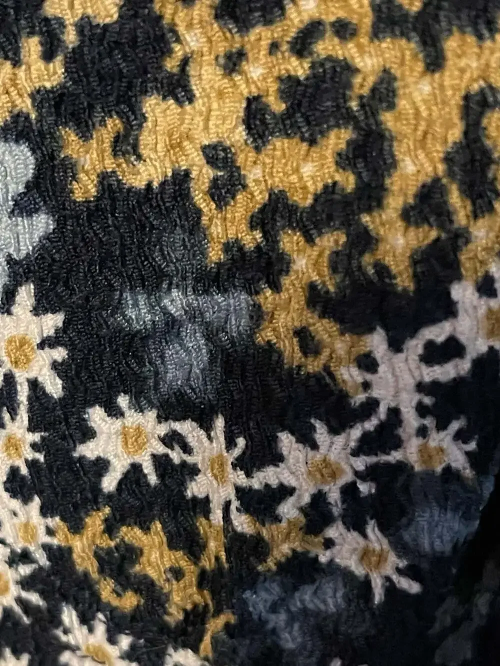 MICHAEL Michael Kors Sz.XL, Floral Print Textured‎ Knit V neck Shift Dress EUC